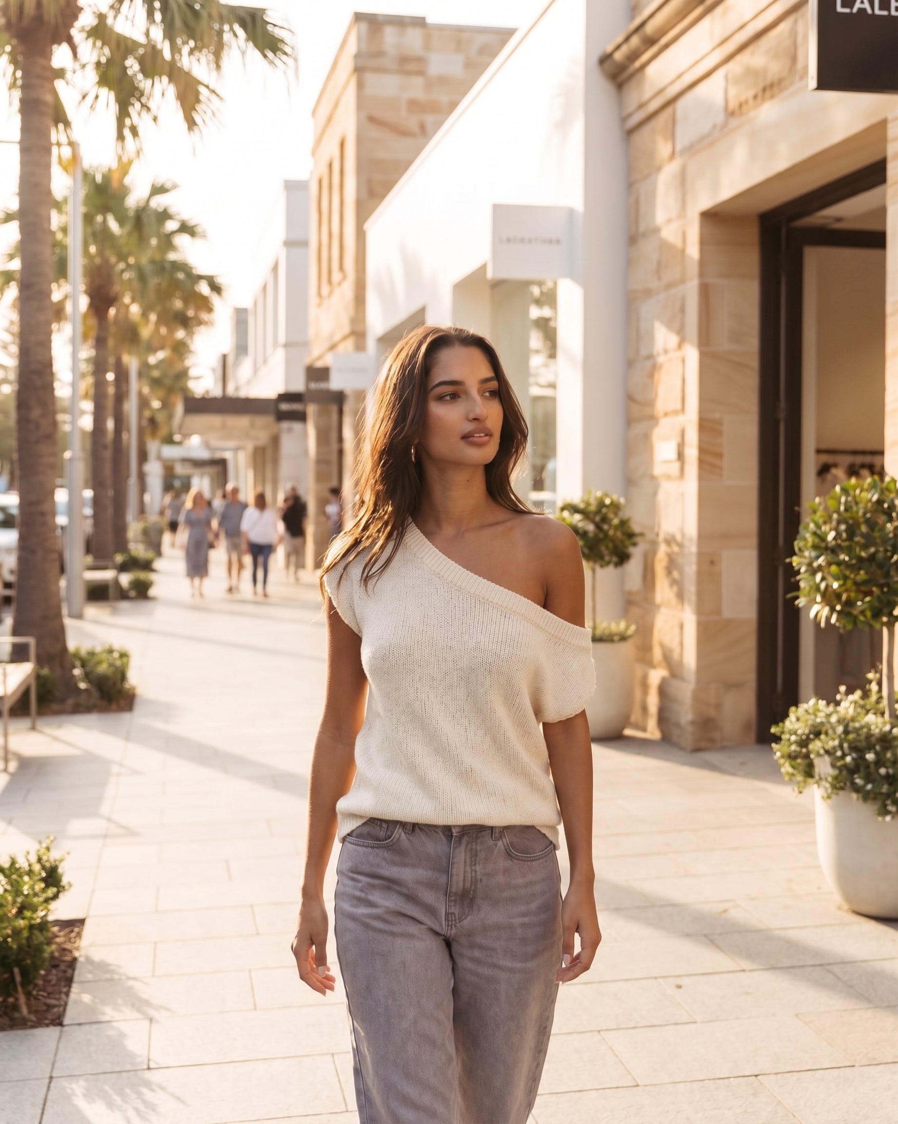 Knit Off Shoulder Top